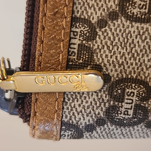 GUCCI PLUS VINTAGE 70'S ZIPPER TOP TOTE/COATED CANVAS/WEB SHERRY/EXCELLENT COND - Picture 8 of 17